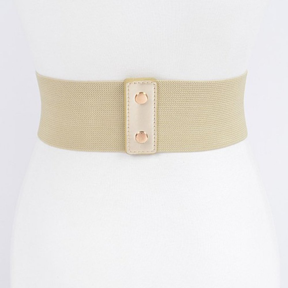 BNWT Metallic Statement Elastic Wide Corset Fashion Belt - Picture 4 of 4